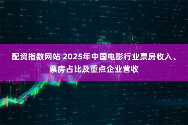 配资指数网站 2025年中国电影行业票房收入、票房占比及重点企业营收
